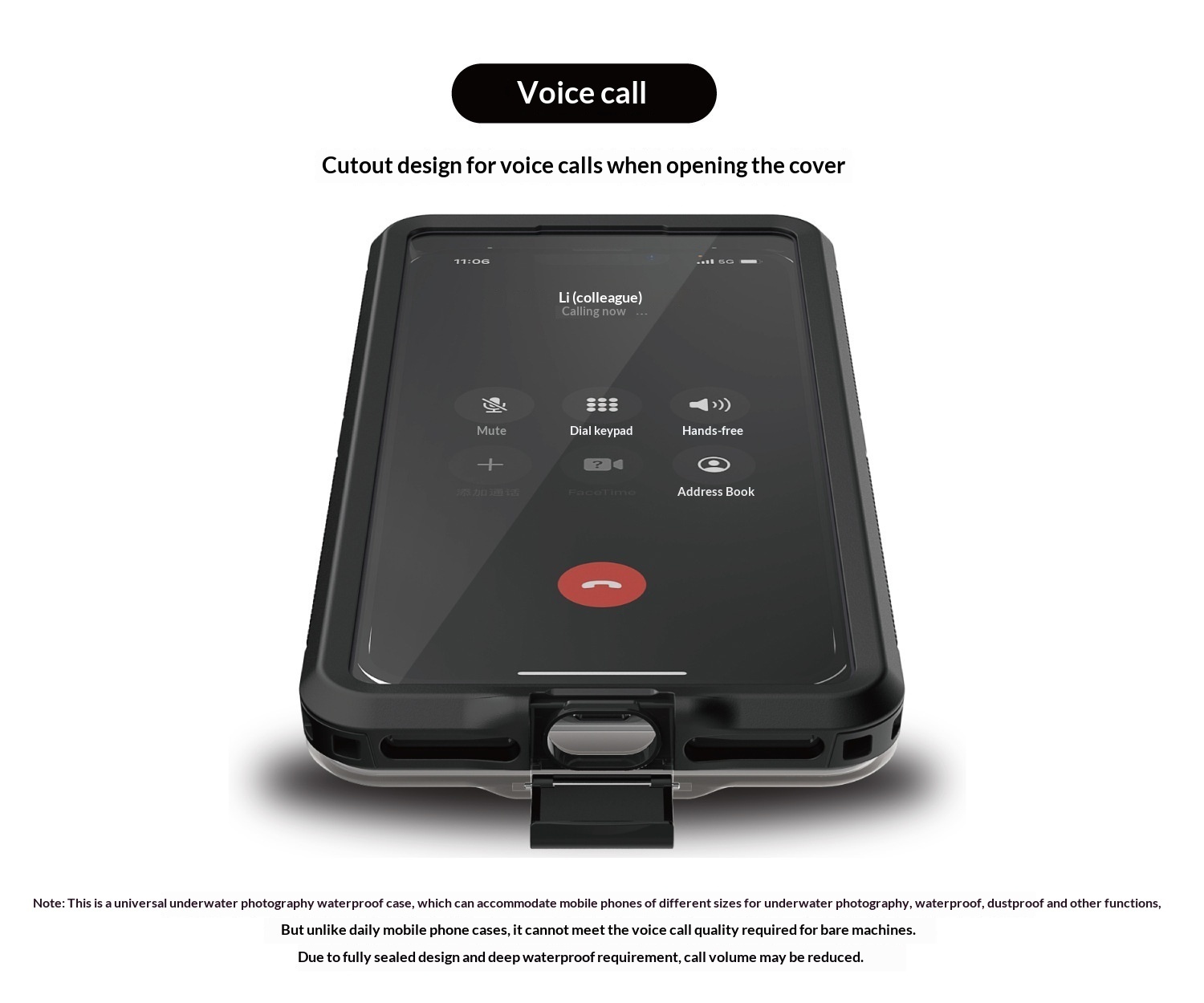 Kompatibel mit Huawei, Xiaomi, OPPO und Vivo: Wasserdichte Handyhülle im koreanischen Stil mit Ständer und vollständiger Abdeckung – ideal zum Tauchen._voghion.com