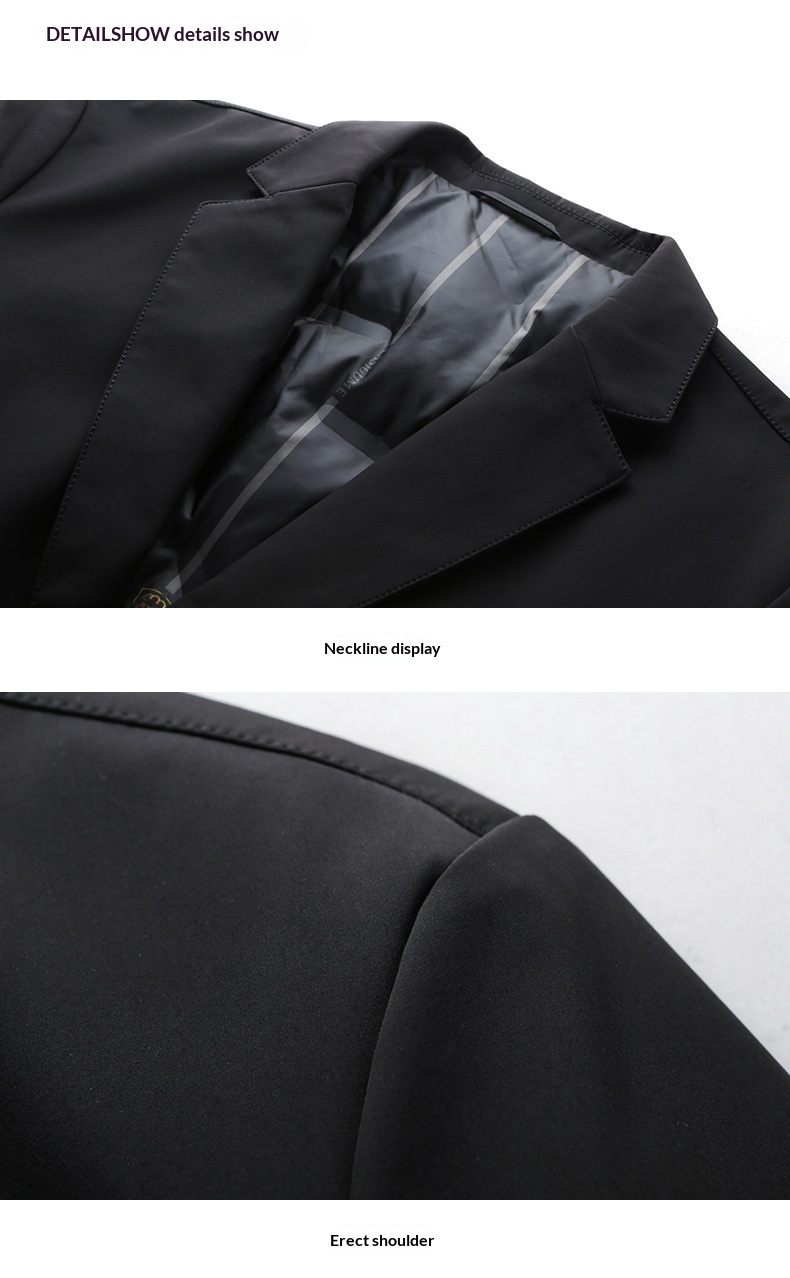 Giacca da uomo calda in piumino d'anatra grigia casual da ragazzo autunno inverno nuovo stile giovanile_voghion.com