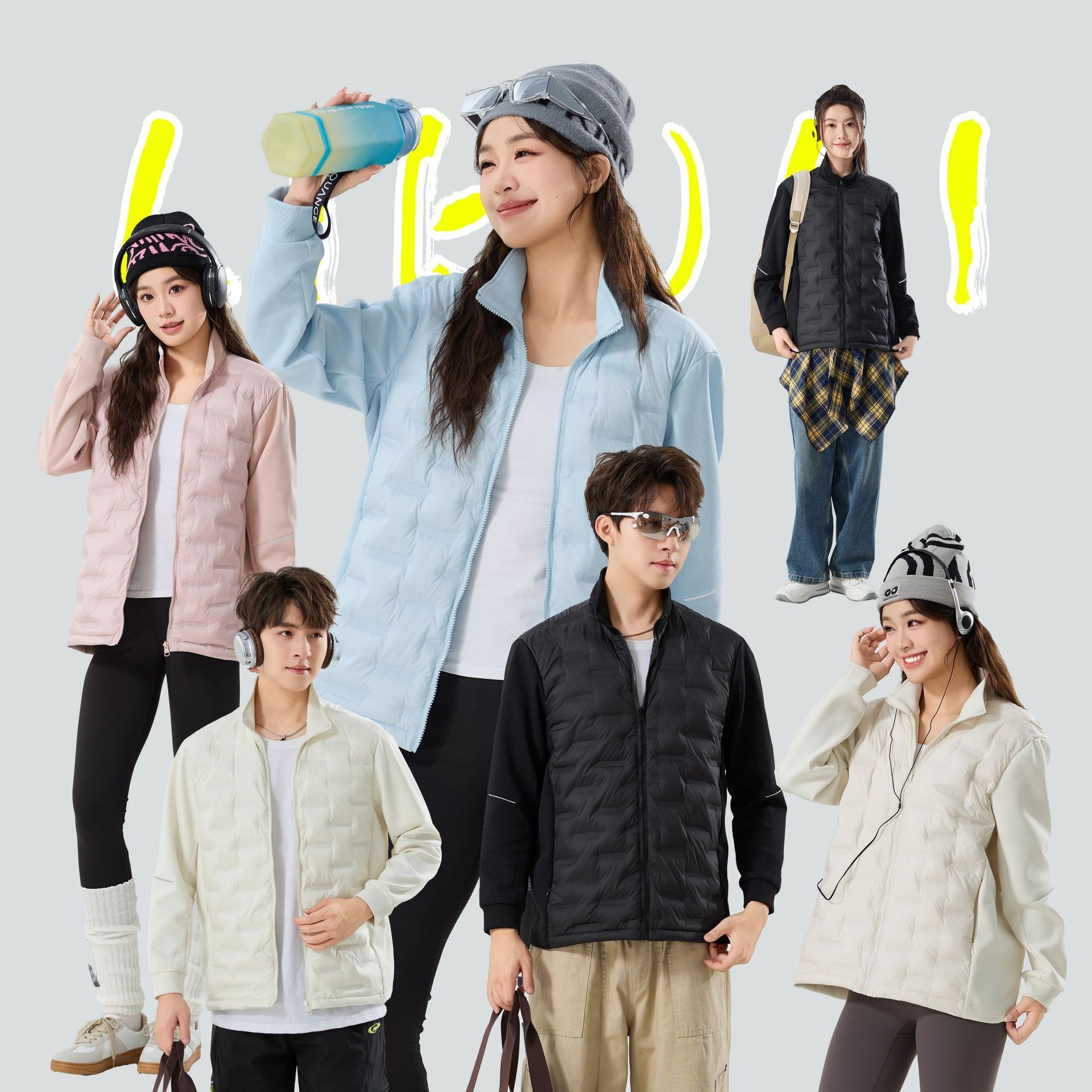 ActiveGo Outdoor Down Softshell Jacket Autumn Winter Classic Mountain Style Functional Hiking Cycling Windproof Waterproof Unisex_desvips.com