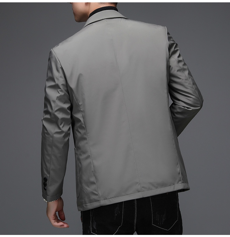 Giacca da uomo calda in piumino d'anatra grigia casual da ragazzo autunno inverno nuovo stile giovanile_voghion.com