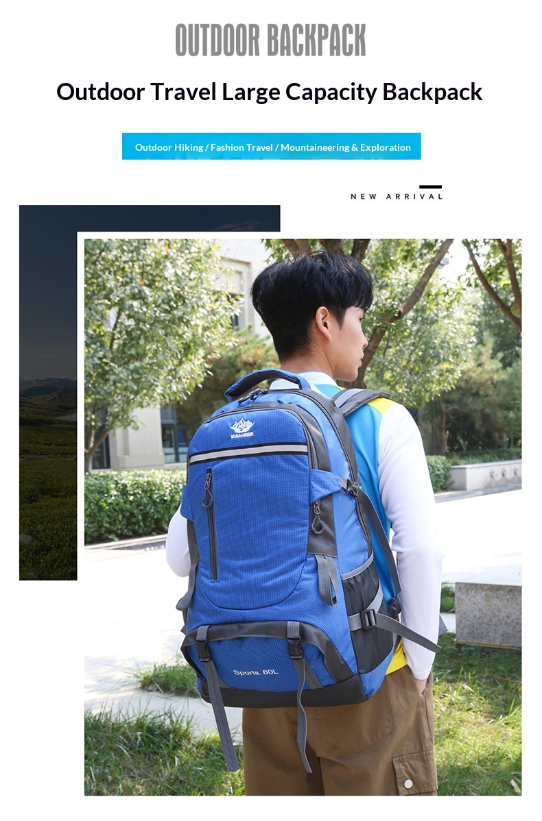 ActiveGo Rucksack mit großem Fassungsvermögen zum Wandern und Klettern, Herrenrucksack (60 l), Damen-Reiserucksack, Outdoor-Kletterrucksack_voghion.com