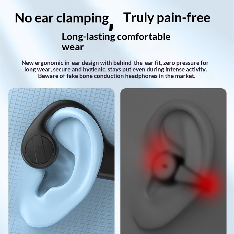 X7 Knochenleitungskopfhörer Laufen Sport Schwimmen Extrem lange Akkulaufzeit Auslaufsicher Schmerzfrei In-Ear Bluetooth-Kopfhörer_voghion.com