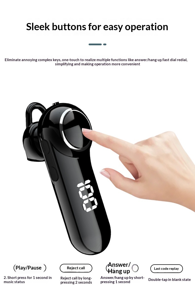 Mini coche deportivo con tecnología Bluetooth inalámbrica negra y duración de espera ultralarga, ideal para negocios y de gran venta transfronteriza._voghion.com