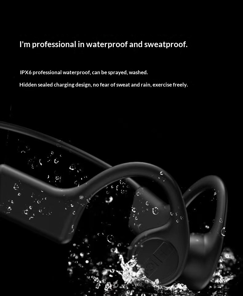 X7 Knochenleitungskopfhörer Laufen Sport Schwimmen Extrem lange Akkulaufzeit Auslaufsicher Schmerzfrei In-Ear Bluetooth-Kopfhörer_voghion.com
