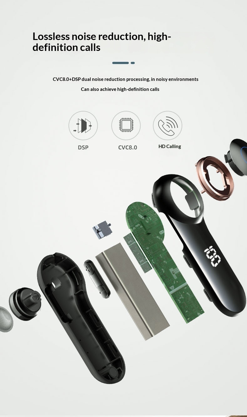 Mini coche deportivo con tecnología Bluetooth inalámbrica negra y duración de espera ultralarga, ideal para negocios y de gran venta transfronteriza._voghion.com