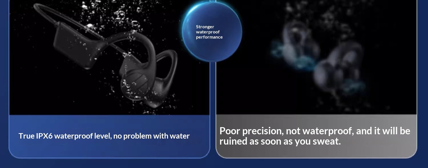 X7 Knochenleitungskopfhörer Laufen Sport Schwimmen Extrem lange Akkulaufzeit Auslaufsicher Schmerzfrei In-Ear Bluetooth-Kopfhörer_voghion.com