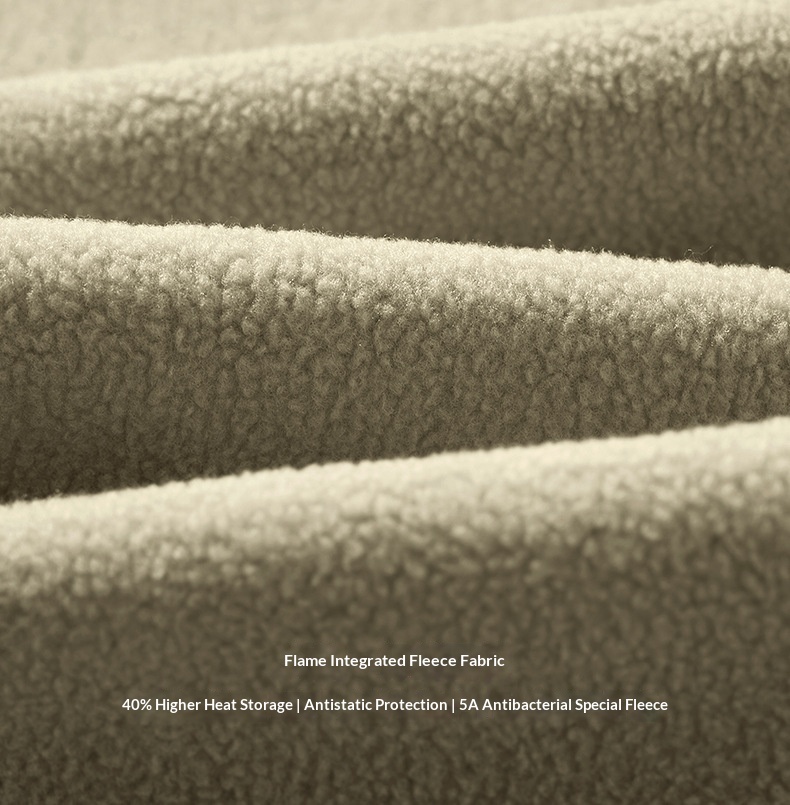 Pure Jie Zhan Men's Clothing|Polar Fleece Crewneck 25 Winter New American Street Style Solid Color Fleece-Lined Sweatshirt_voghion.com