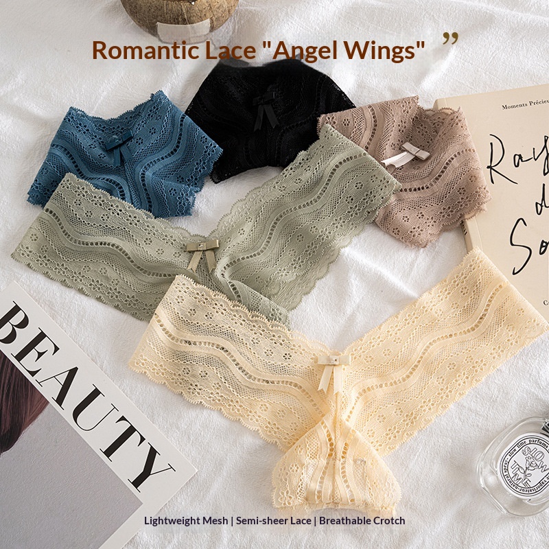 luckyqqyp European And American Sexy Hollow Lace Low Waist Breathable Pure Desire Erotic Plus Size T-Panties Sports Yoga Thong_voghion.com