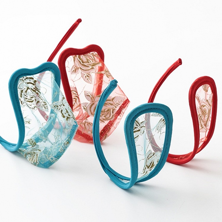 luckyqqyp Unisex Invisible C-String Sexy Underwear Transparent Lace Couple Panties Set Hip-Revealing Thong_voghion.com