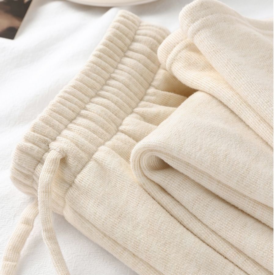 Kız Çocuk İlkbahar Sonbahar Kış Yumuşak Rahat Yapışkan Pirinç Dar Düz Dökümlü Geniş Paçalı Pantolon Kadın Tembel Tarzı Eşofman_voghion.com