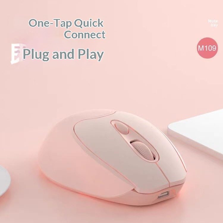 Digitex Digitex Cross-border Dual-mode 5.0 Bluetooth Wireless Mouse Silent Office Gaming Suitable For Mobile Phones Tablets Rechargeable_voghion.com