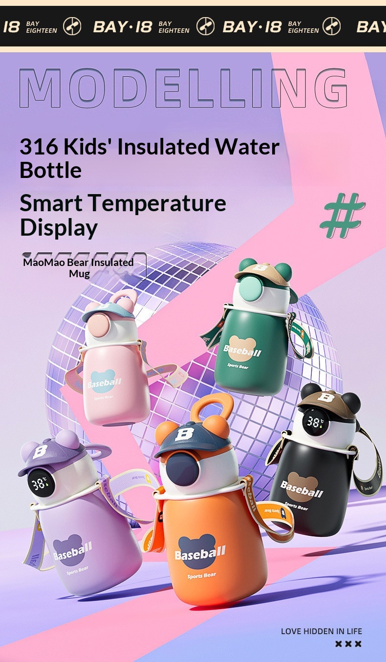 ToyPulse Thermos Children, High-Value Baby Straw Bottle For Girls And Boys, Elementary School Students' Water Cup_voghion.com