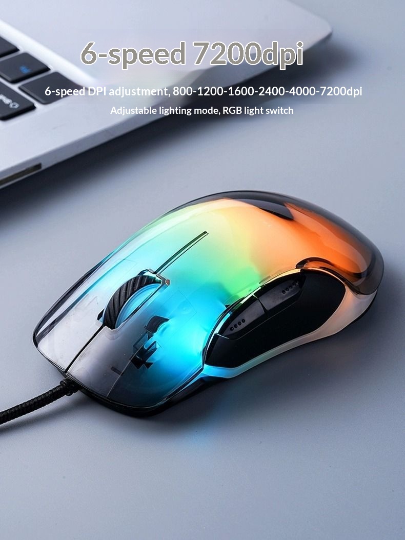 Digitex Digitex Compatible With G702 Gaming Mouse Wired Laptop Desktop Computer RGB Fully Transparent Backlit Office_voghion.com
