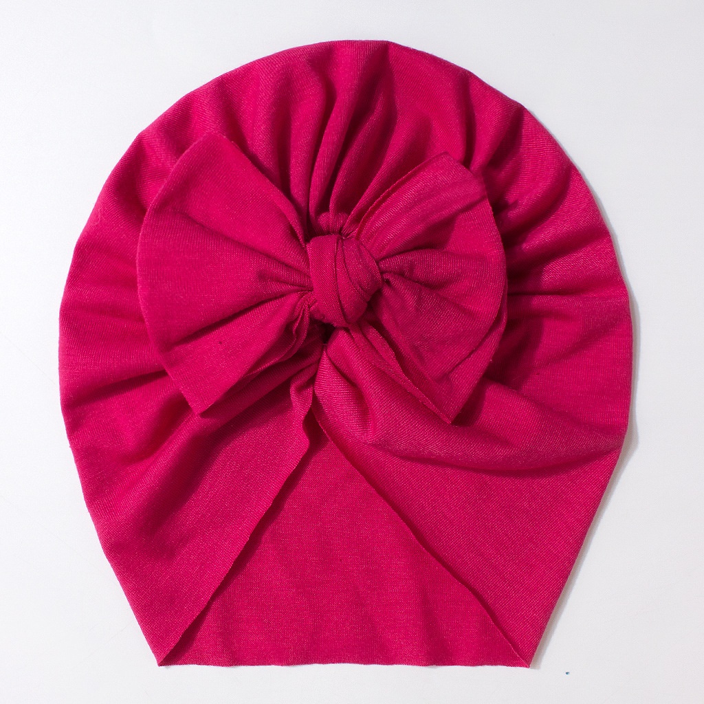 Novo gorro infantil de verão com laço, cor sólida e design fofo._voghion.com