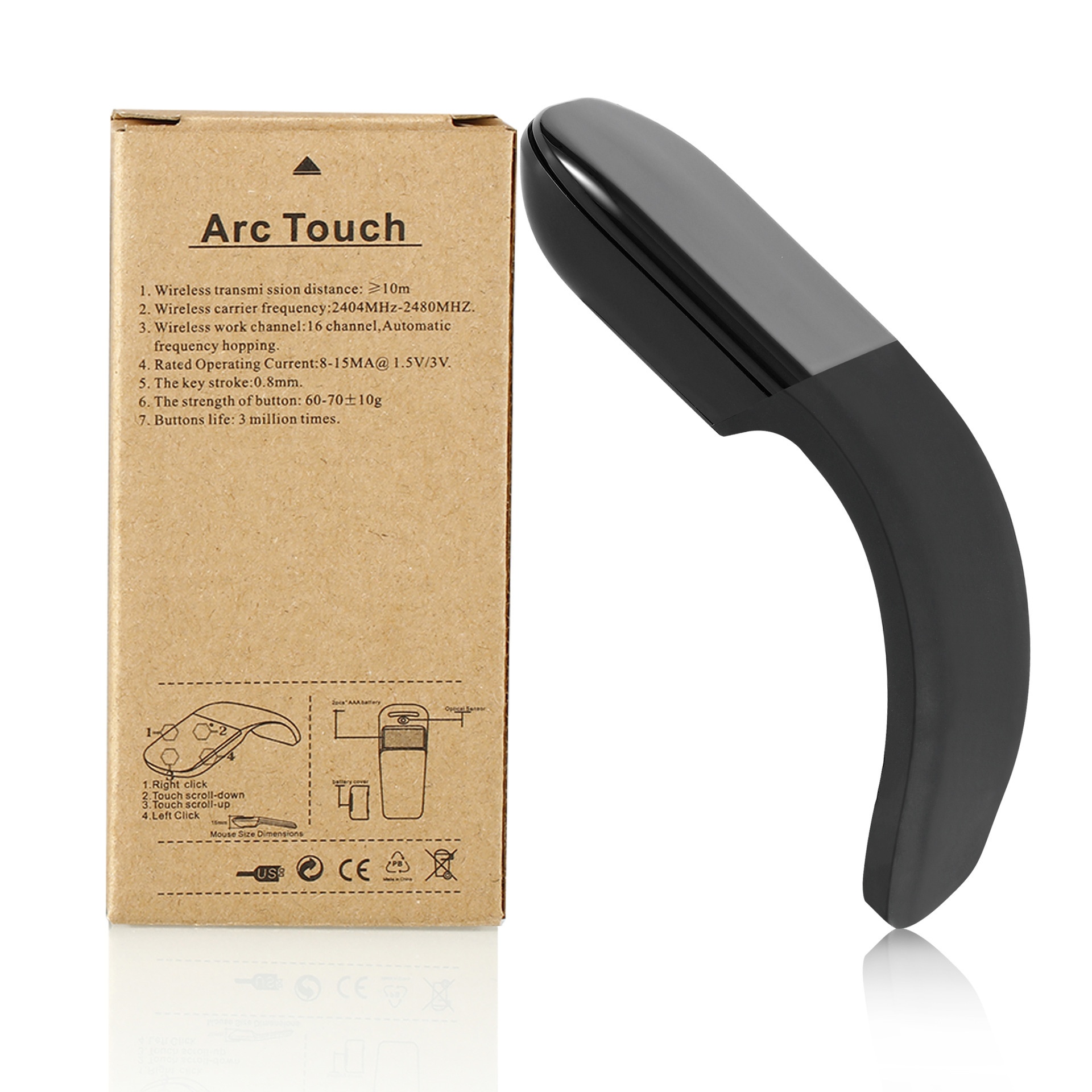 Digitex Digitex In Stock Silent Wireless Bluetooth Second Generation Soft Folding Mouse Touch Control ARC Universal For Computer Tablet_voghion.com