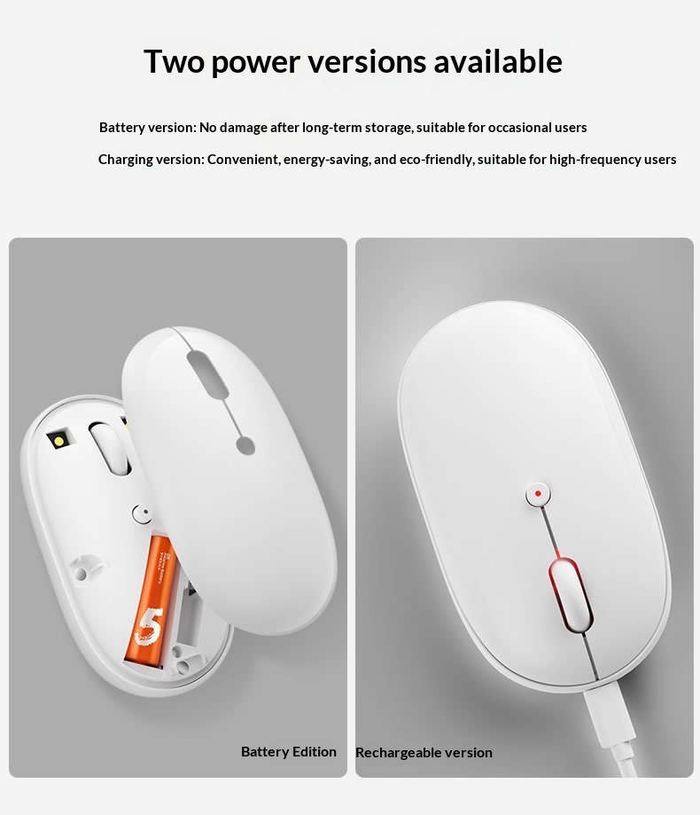 Digitex Digitex BOW Bluetooth Dual-Mode Wireless Mouse Silent Rechargeable Compatible With IPad Tablet Phone Three-Mode Ergonomic Design_voghion.com