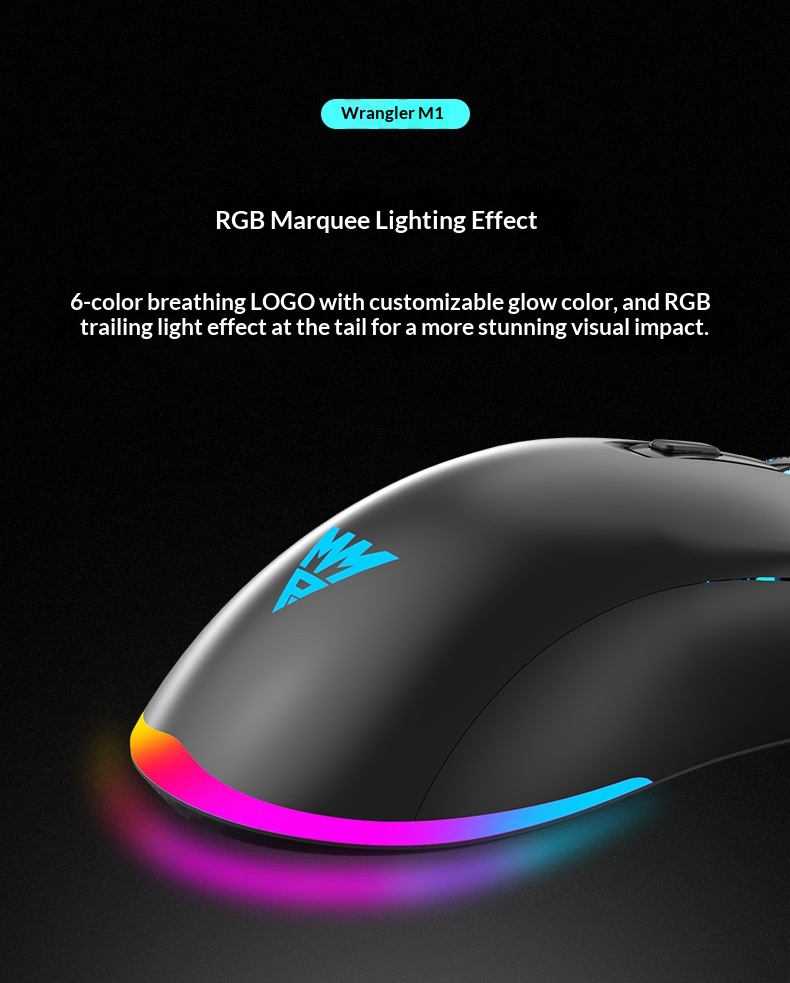 Souris de bureau/gaming Digitex Wrangler M1 Silent, rétroéclairée, mécanique, pour ordinateur portable avec programmation macro_voghion.com