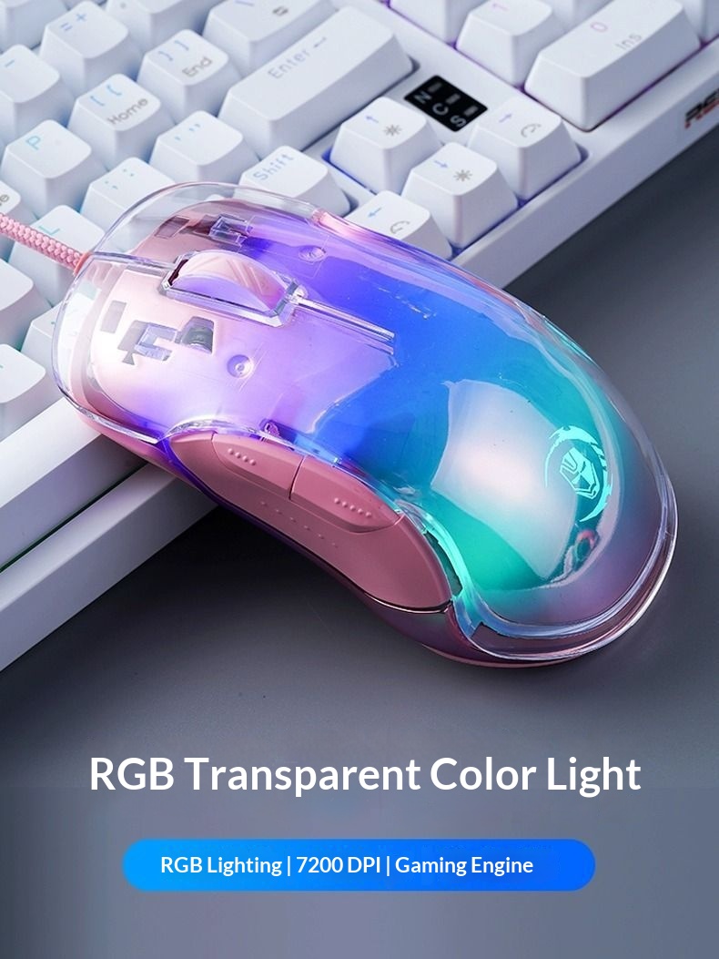 Digitex Digitex Compatible With G702 Gaming Mouse Wired Laptop Desktop Computer RGB Fully Transparent Backlit Office_voghion.com