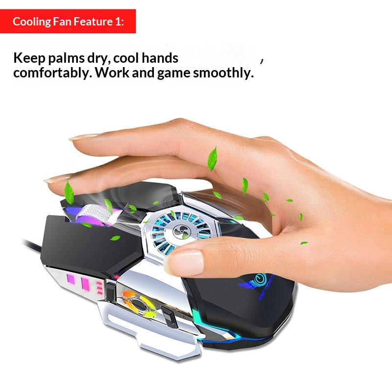 Digitex Digitex Source Factory Cooling Fan Wired Ro Programming RGB Lighting Gaming Competitive Computer Mouse Wholesale_voghion.com