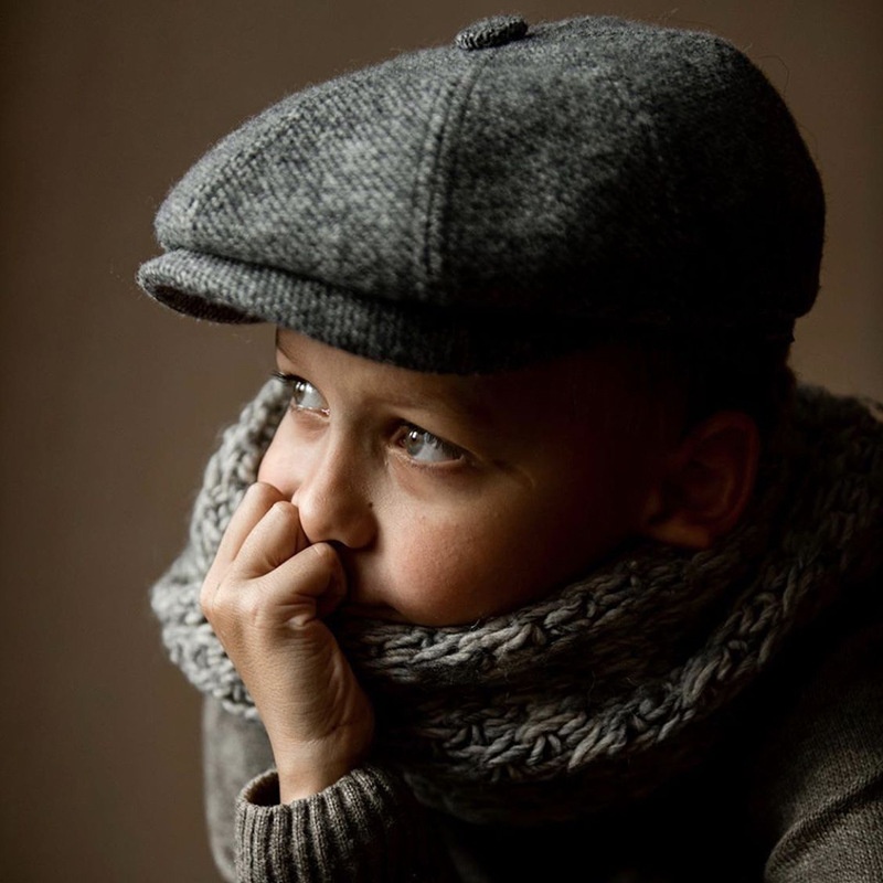 ToyPulse Icap Children's Newsboy Retro British Style Duckbill Cap Autumn Winter Woolen Boys' Painter Hat_voghion.com