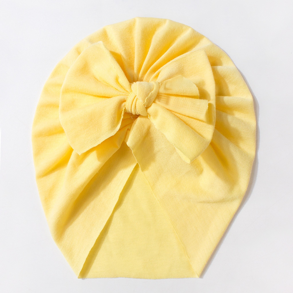 Novo gorro infantil de verão com laço, cor sólida e design fofo._voghion.com