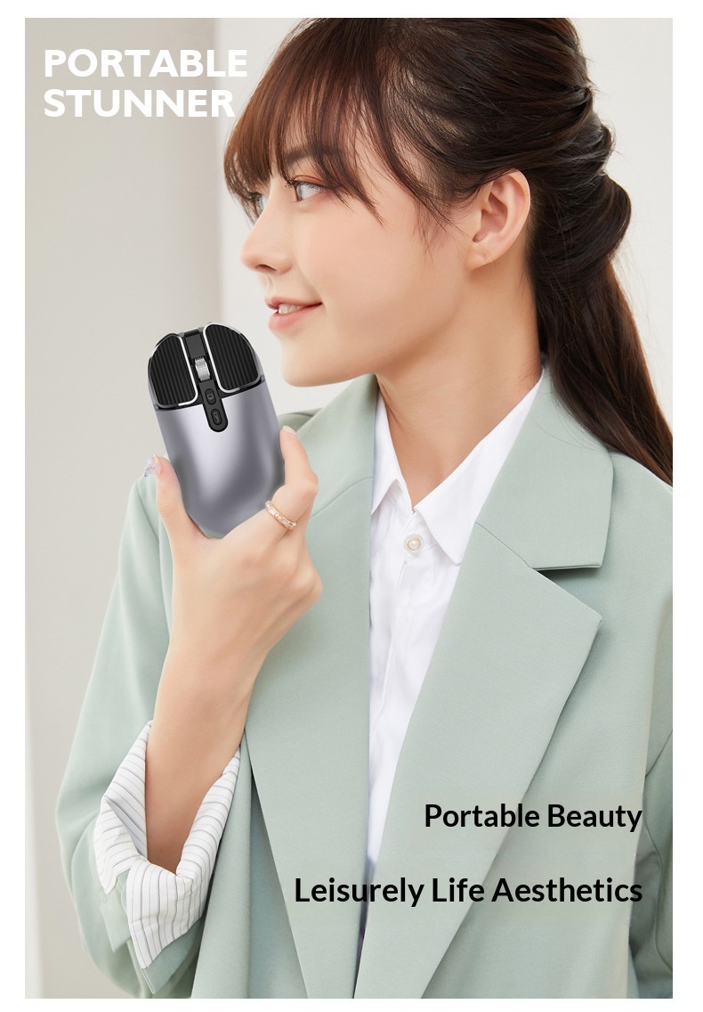 Digitex Source Factory Kabellose Bluetooth Dual-Mode-Maus für Büro und Beruf, mechanische, geräuscharme Maus aus Metall, Geschenk, auf Lager_voghion.com