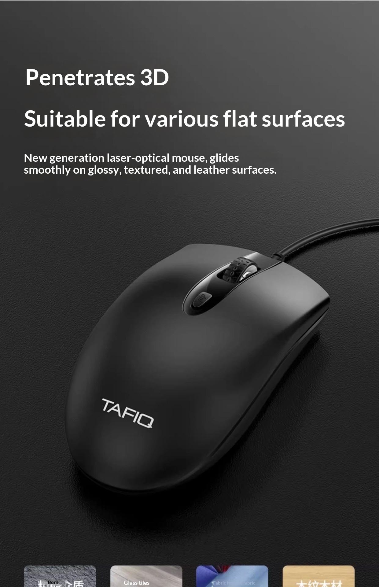 Ratón periférico silencioso con cable Digitex para ordenador portátil, de escritorio, USB, para el hogar y la oficina_voghion.com