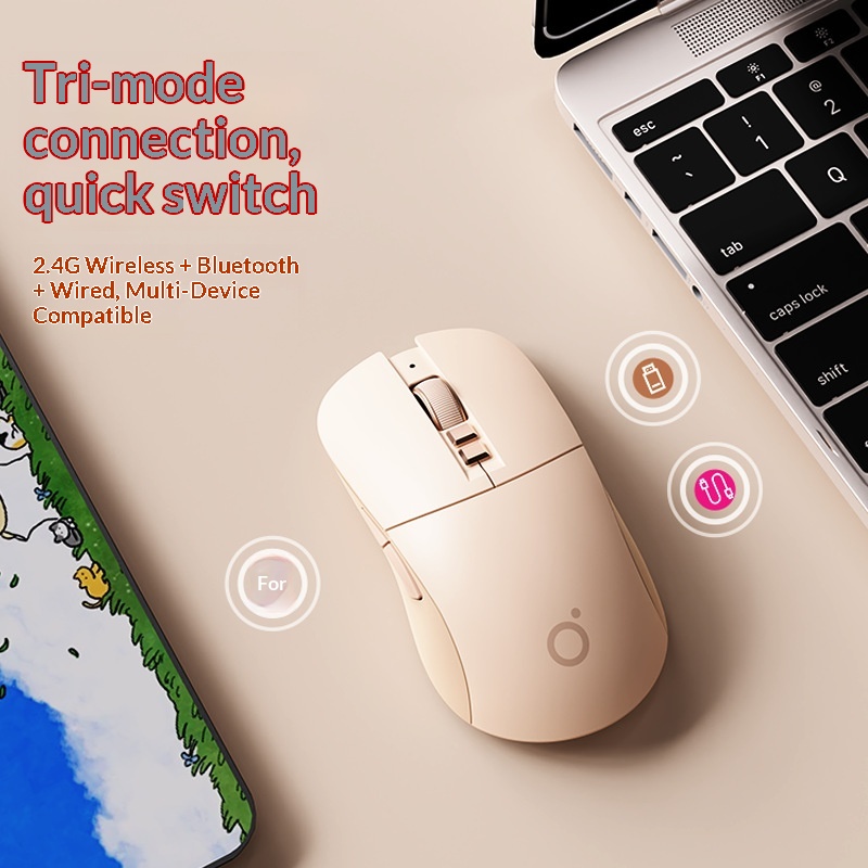 Ratón inalámbrico recargable Digitex Forerunner E-Sports para juegos mecánicos de tres modos, silencioso y sin ruido para computadora de oficina, venta al por mayor_voghion.com