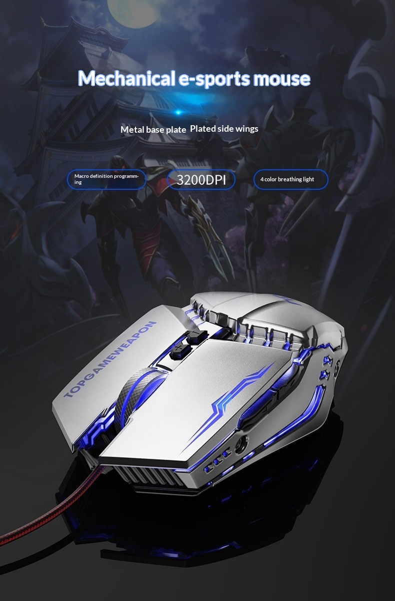 Digitex Digitex AOC GM110 Mechanische bedrade USB-desktopmuis, specifiek voor PUBG._voghion.com