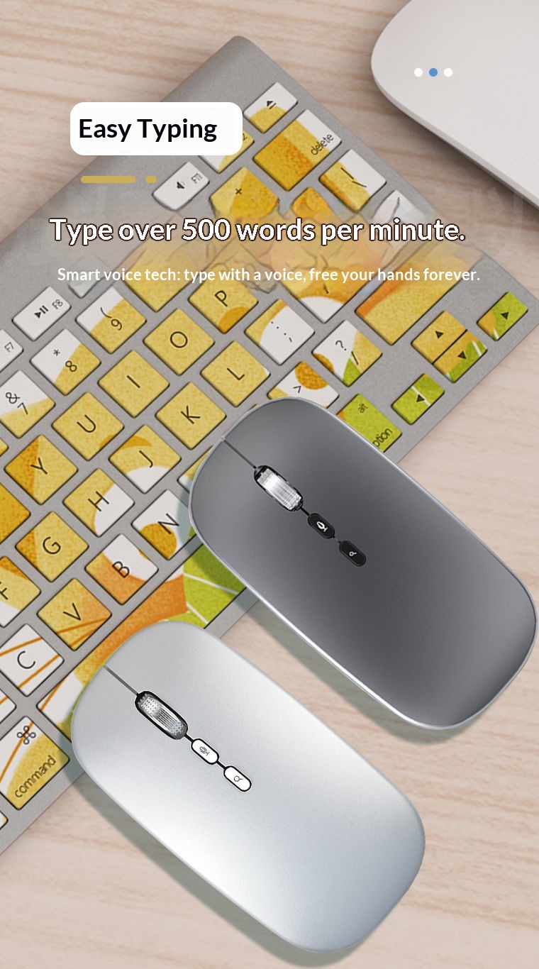 Digitex ist kompatibel mit der Huawei AI Smart Wireless Voice Mouse und bietet Funktionen wie Sprechen, Tippen, Übersetzen, Steuern, Bluetooth und drei Modi._voghion.com