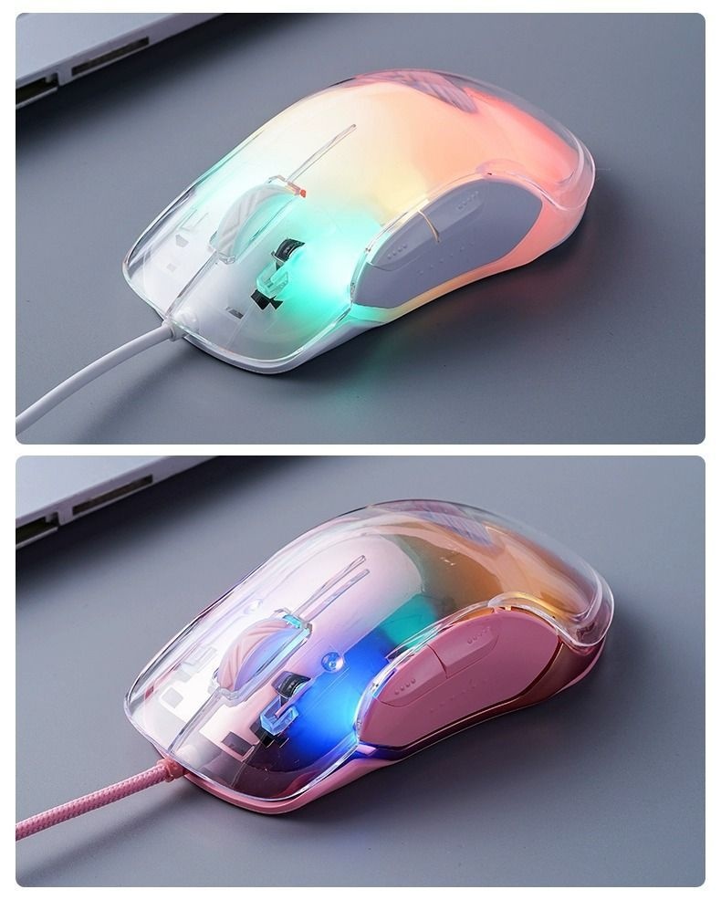 Digitex Digitex Compatible With G702 Gaming Mouse Wired Laptop Desktop Computer RGB Fully Transparent Backlit Office_voghion.com