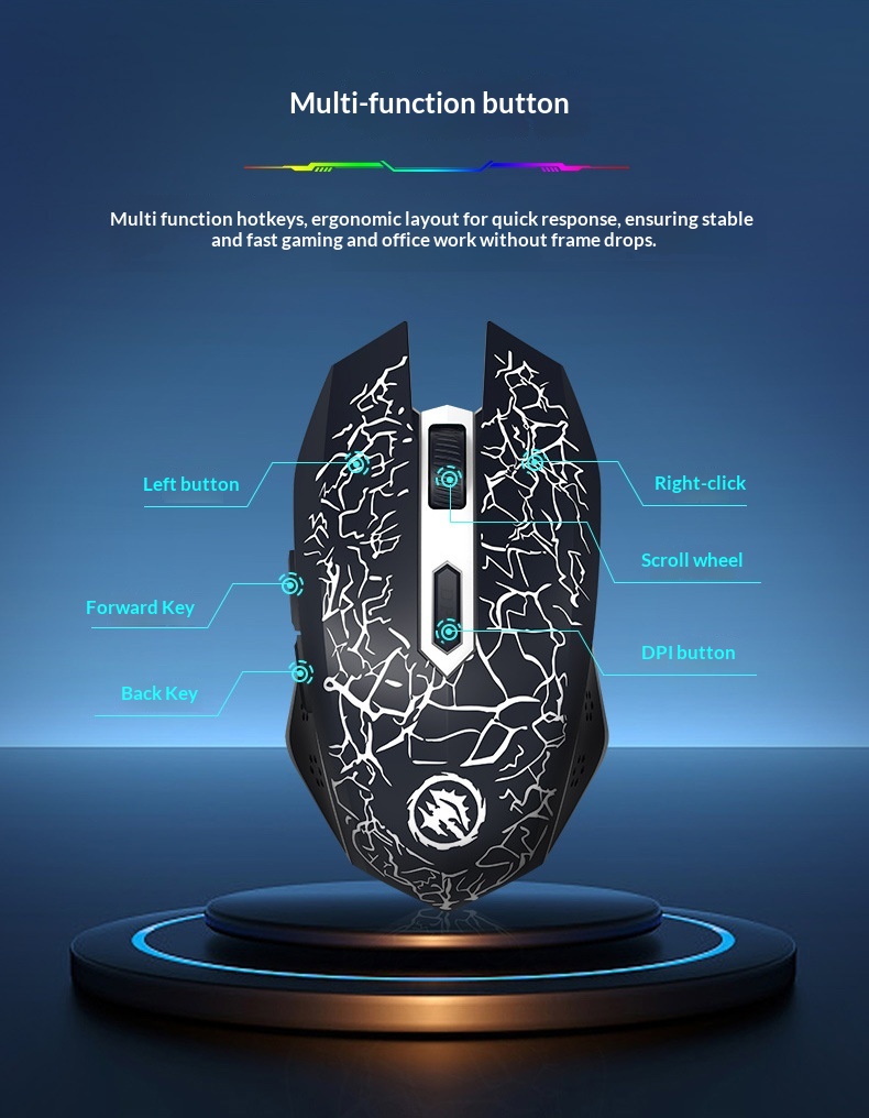 Digitex Wrangler Kabellose Lade- und Geräuschlose Dual-Modus-Bluetooth-Maus für Büro, Gaming und Laptop_voghion.com