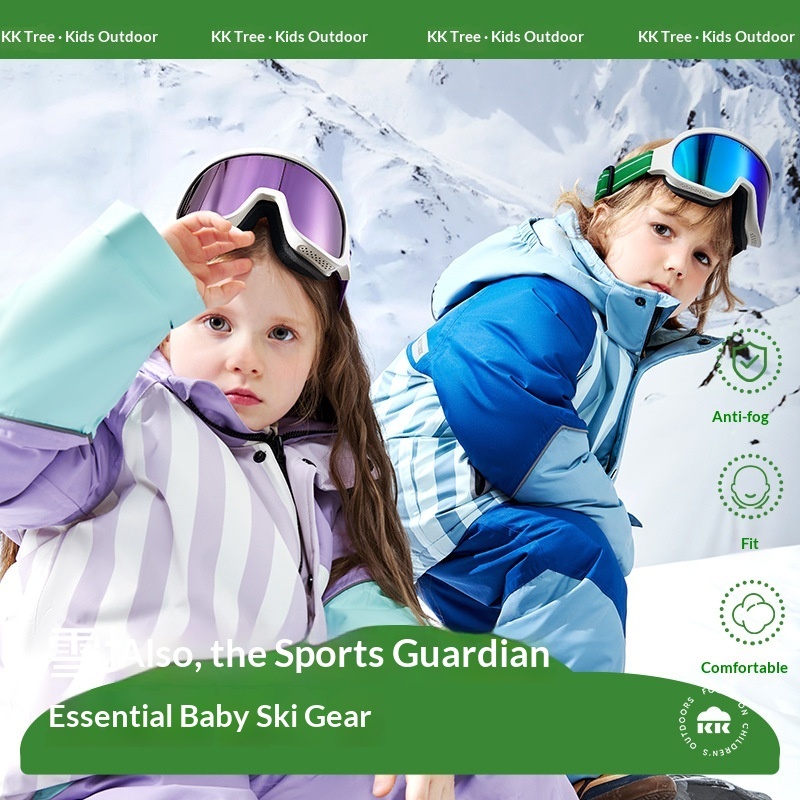 ToyPulse KK Tree Children's Ski Double Layer Anti-Fog Protective Goggles Cardable Myopia Men And Women Snowproof Snow Mountain_voghion.com