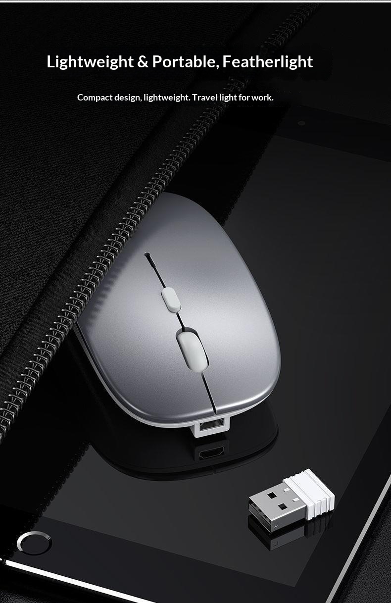 Digitex Digitex Mouse Wireless Bluetooth Silent Rechargeable Desktop Computer Laptop Tablet Office Gaming Universal Lightweight_voghion.com