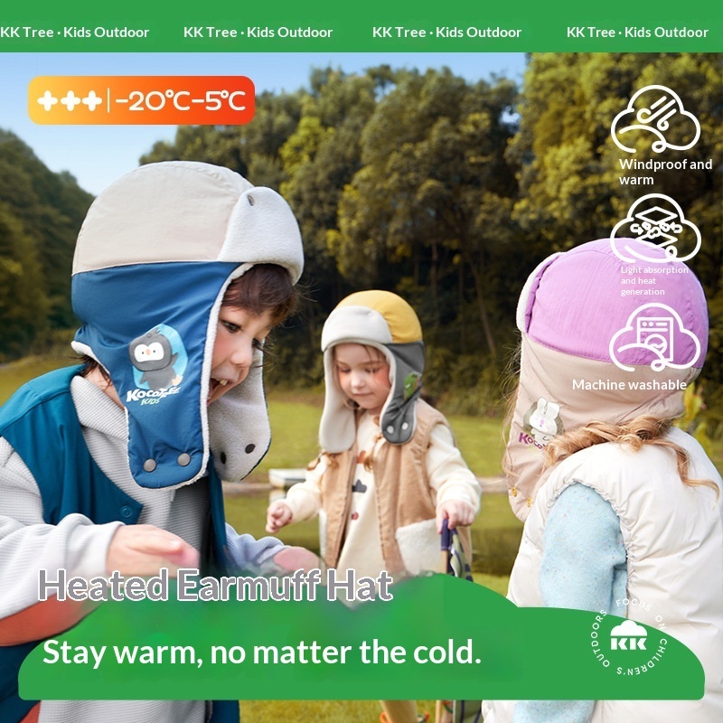 ToyPulse KK Tree - Gorro de invierno para bebé, niño y niña, cálido, con protección auditiva, antiestático, resistente al viento, para exteriores_voghion.com