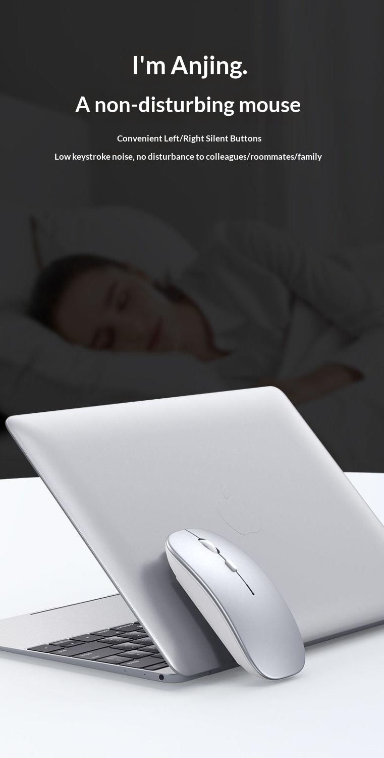 Digitex Digitex Mouse Wireless Bluetooth Silent Rechargeable Desktop Computer Laptop Tablet Office Gaming Universal Lightweight_voghion.com