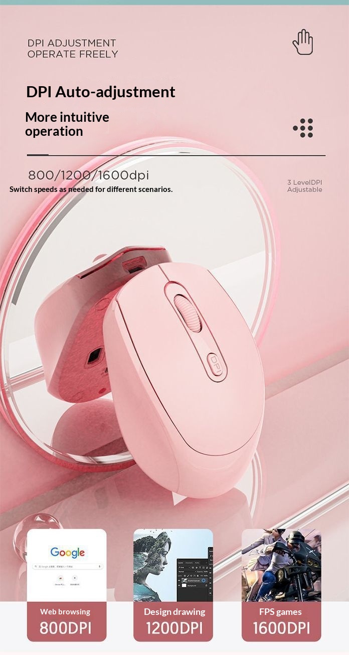 Digitex Digitex Mouse Computer Office Laptop Tablet Universal Bluetooth Wireless Charging Portable Gaming_voghion.com