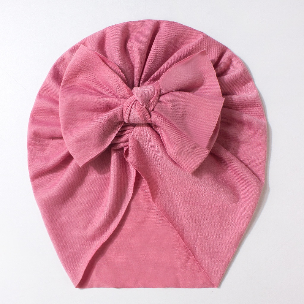 Novo gorro infantil de verão com laço, cor sólida e design fofo._voghion.com