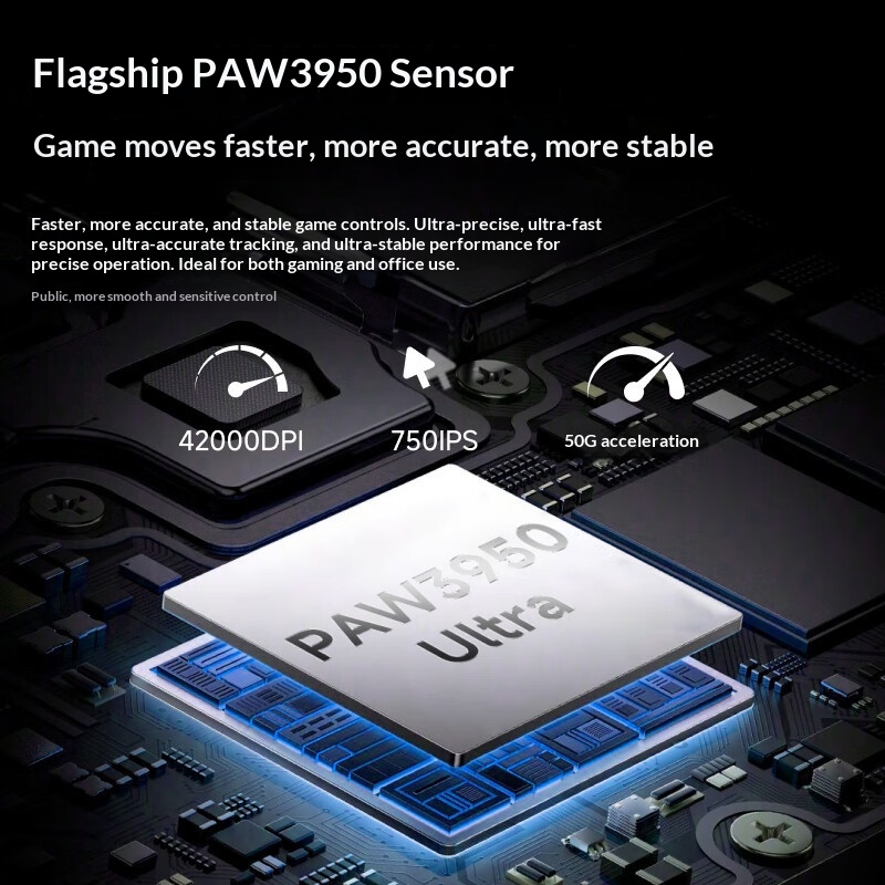 Digitex Digitex Forerunner S9 Three-Mode Lightweight Bluetooth Wireless Mouse For Large Hands 8K Return 3950/3395 Gaming Esports_voghion.com