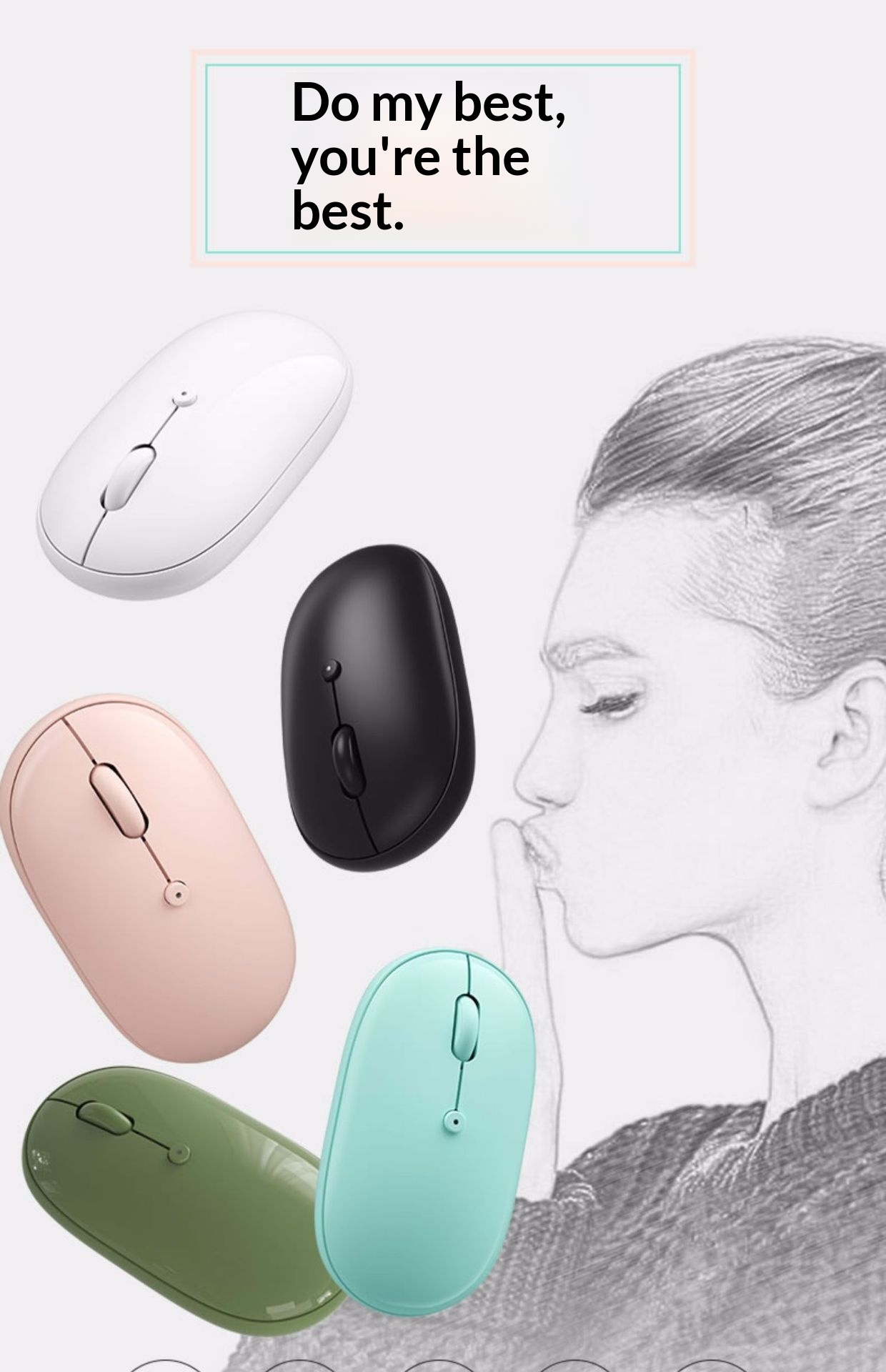 Digitex Digitex BOW Bluetooth Dual-Mode Wireless Mouse Silent Rechargeable Compatible With IPad Tablet Phone Three-Mode Ergonomic Design_voghion.com