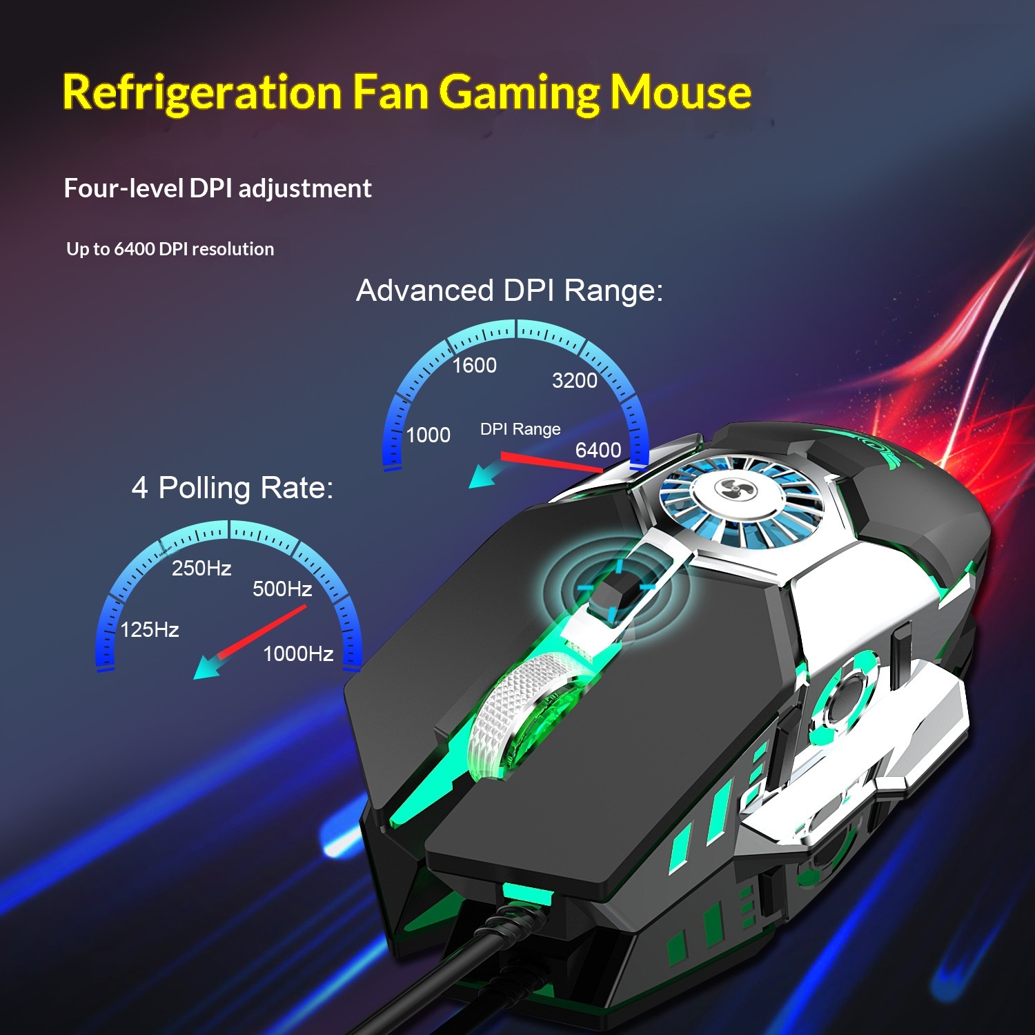 Digitex Digitex Source Factory Cooling Fan Wired Ro Programming RGB Lighting Gaming Competitive Computer Mouse Wholesale_voghion.com
