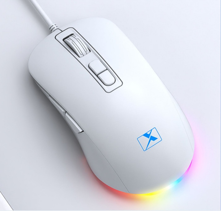 Digitex Xinmeng 383B Mechanische, kabelgebundene Gaming-Maus mit variabler Geschwindigkeit und 7D-Technologie, leuchtend und ergonomisch_voghion.com