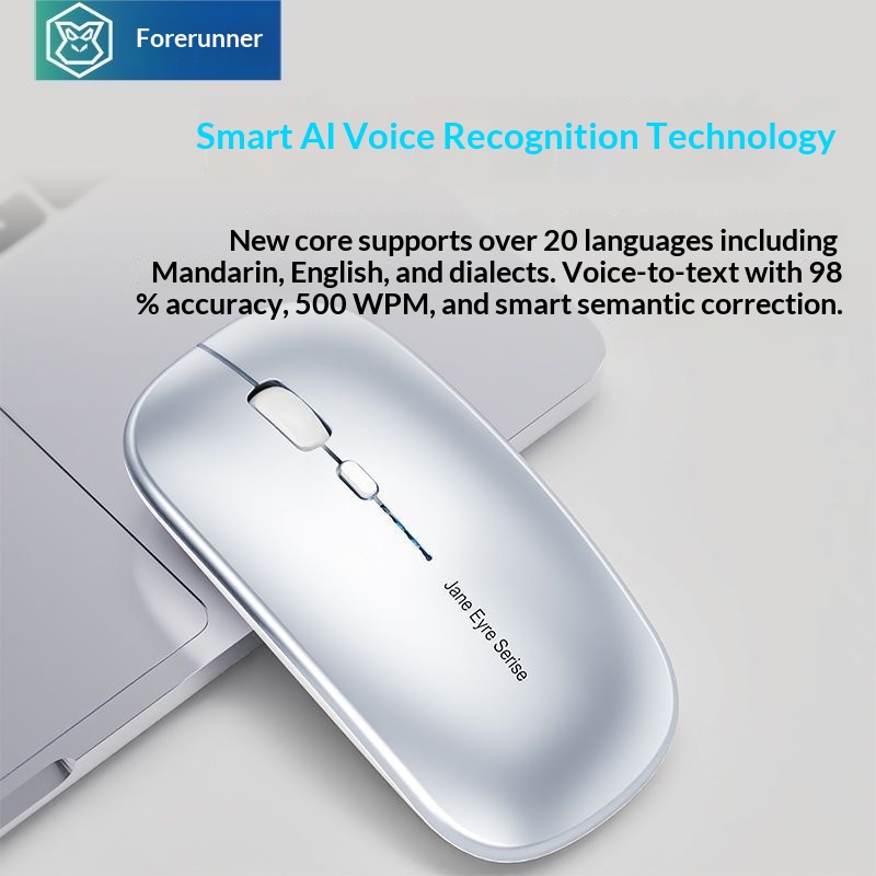 Digitex Digitex Forerunner AI Typing Mouse Wireless Bluetooth Smart Input Translation Rechargeable Office Silent Voice Control_voghion.com