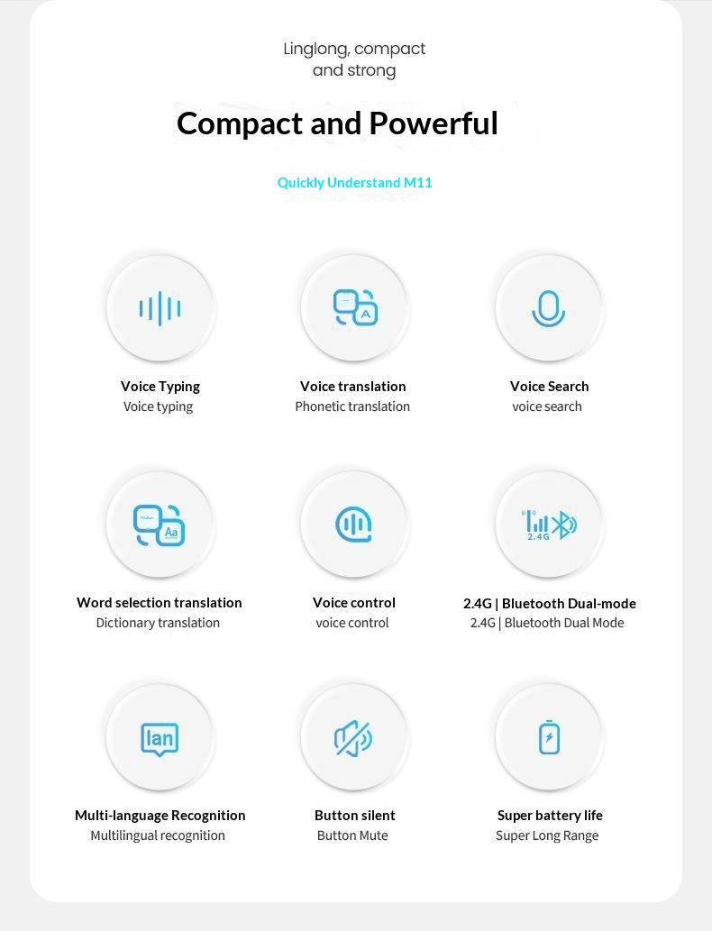 Digitex Digitex Forerunner AI Typing Mouse Wireless Bluetooth Smart Input Translation Rechargeable Office Silent Voice Control_voghion.com