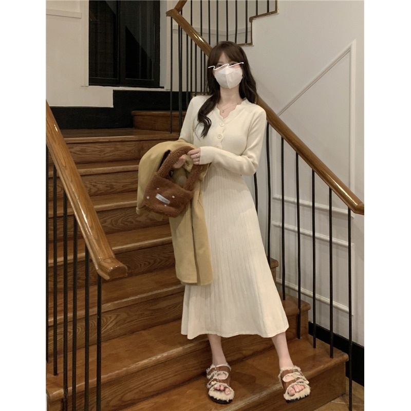 girl Black Collar Knitted Sweater Women, Suitable Spring, Autumn, And Winter, Can Be Paired With A Coat, Base Layer Design,_voghion.com