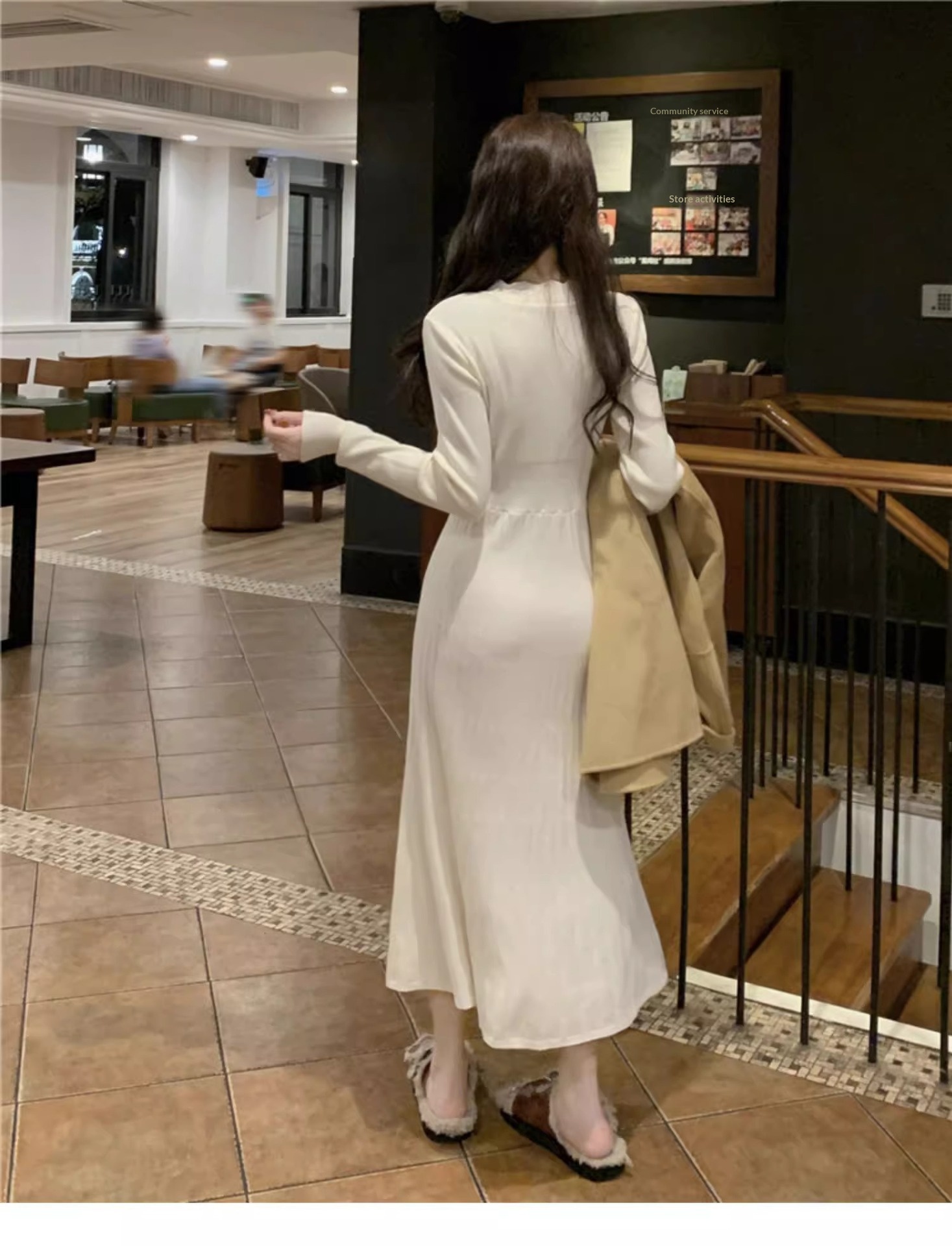 girl Black Collar Knitted Sweater Women, Suitable Spring, Autumn, And Winter, Can Be Paired With A Coat, Base Layer Design,_voghion.com