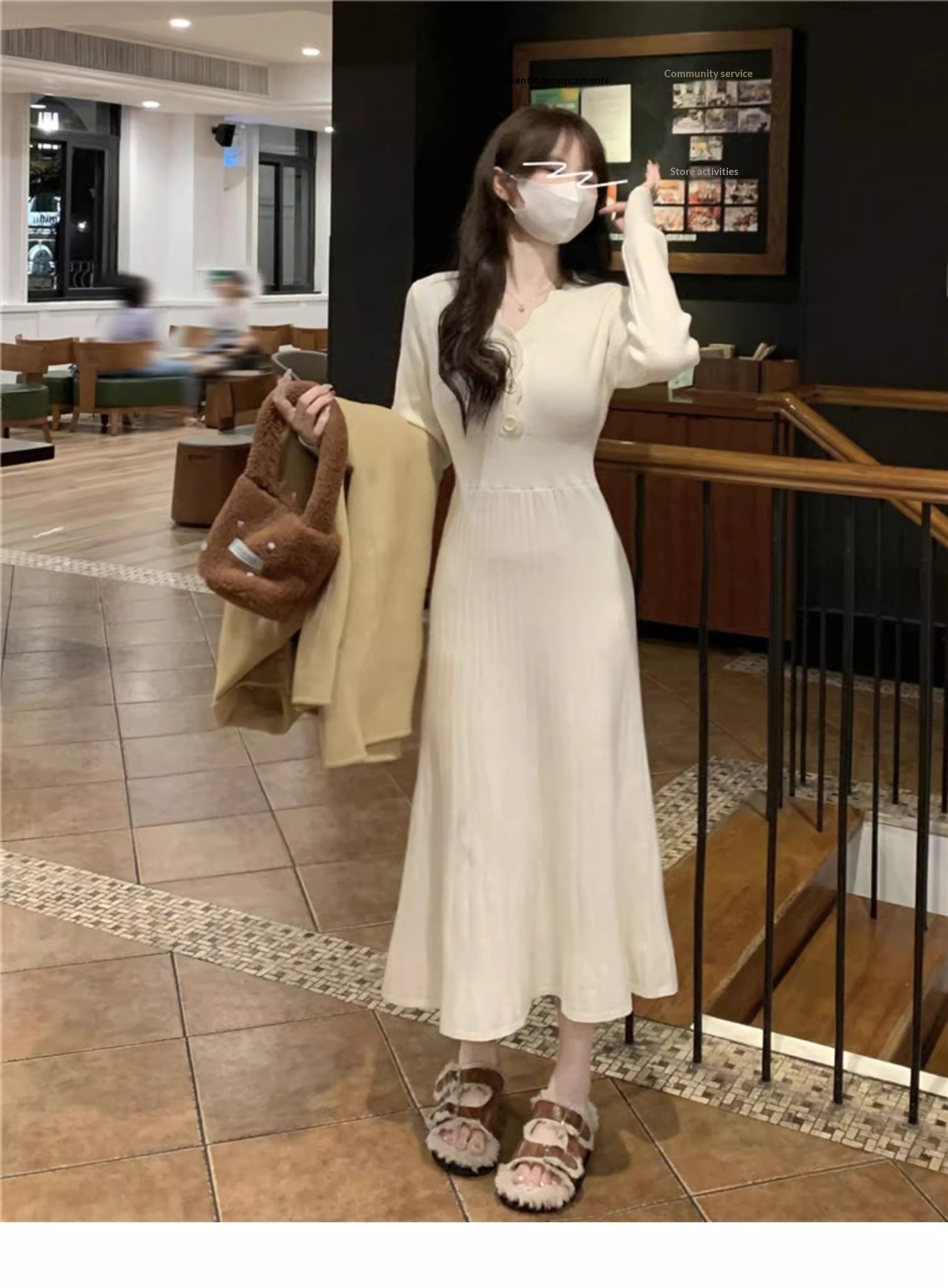 girl Black Collar Knitted Sweater Women, Suitable Spring, Autumn, And Winter, Can Be Paired With A Coat, Base Layer Design,_voghion.com