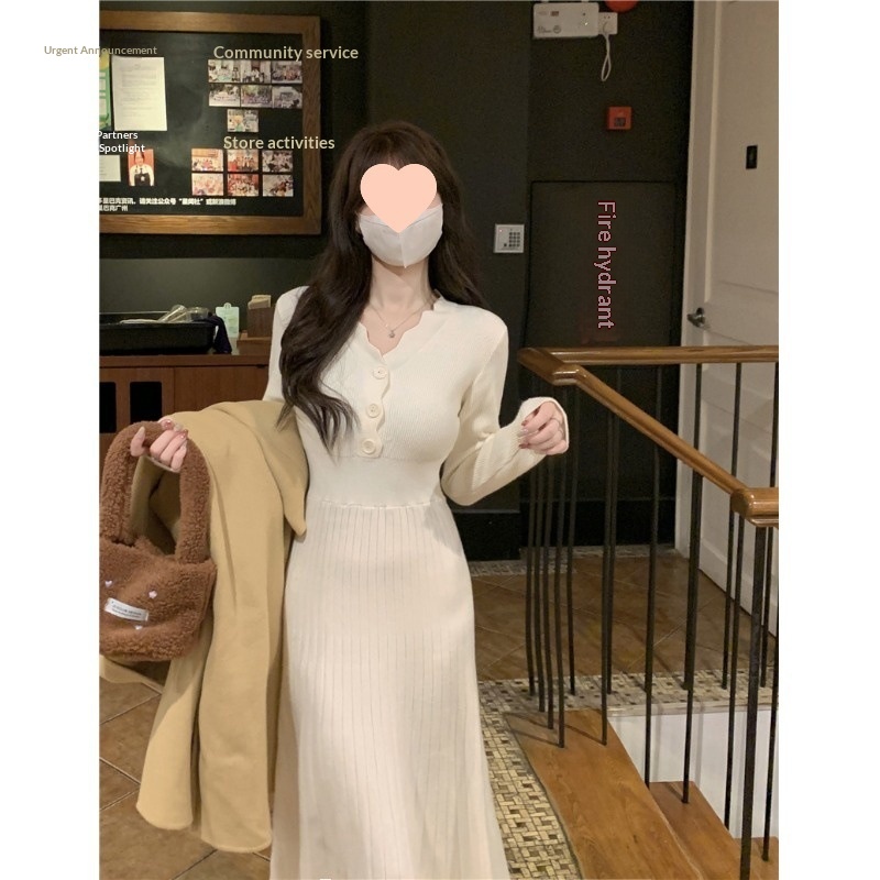 girl Black Collar Knitted Sweater Women, Suitable Spring, Autumn, And Winter, Can Be Paired With A Coat, Base Layer Design,_voghion.com