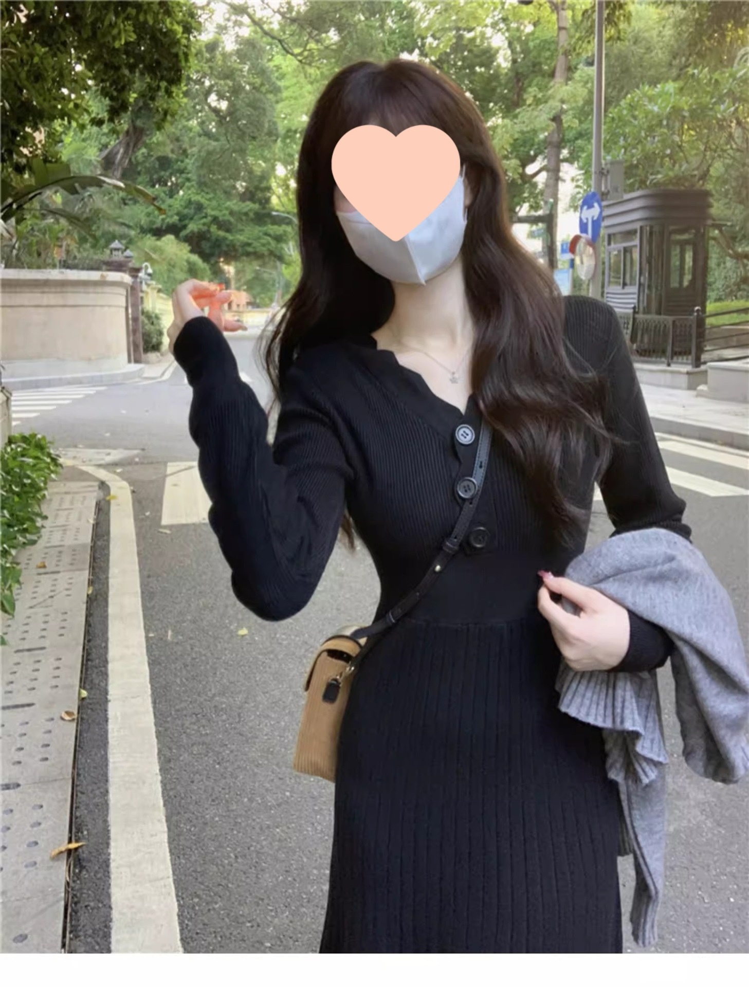 girl Black Collar Knitted Sweater Women, Suitable Spring, Autumn, And Winter, Can Be Paired With A Coat, Base Layer Design,_voghion.com