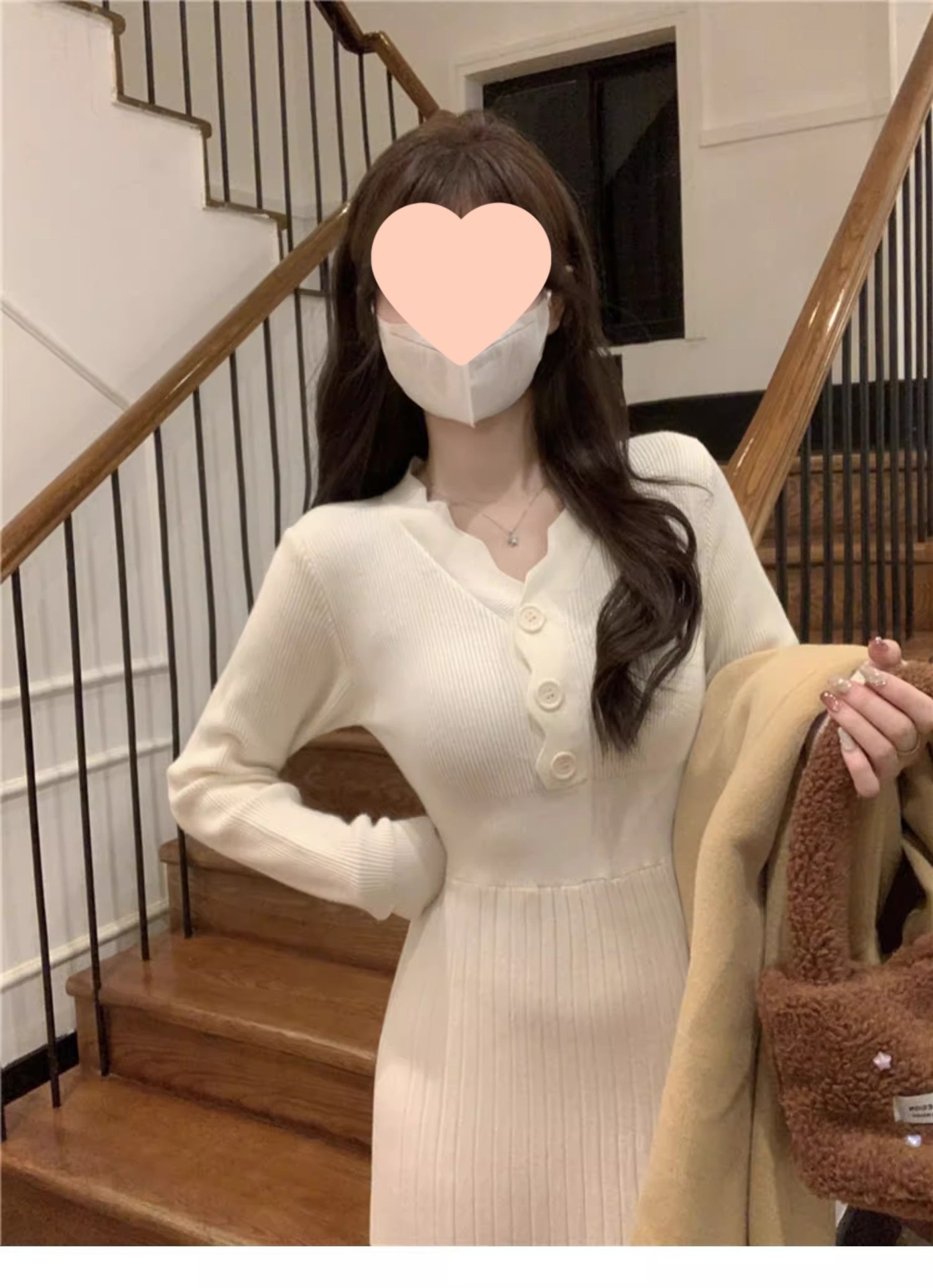 girl Black Collar Knitted Sweater Women, Suitable Spring, Autumn, And Winter, Can Be Paired With A Coat, Base Layer Design,_voghion.com